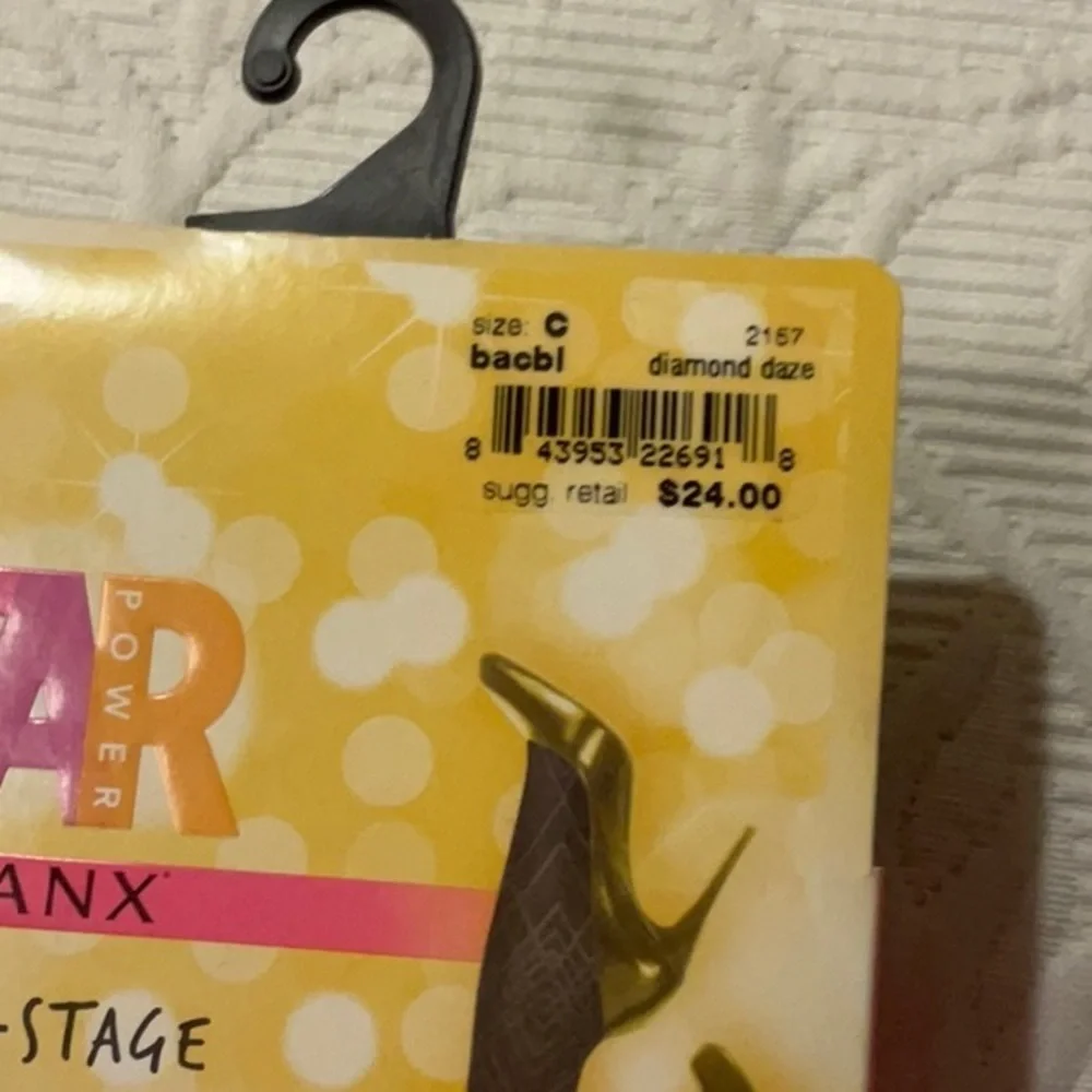 SPANX Black Diamond Pattern Tights. Diamond Daze. NWT